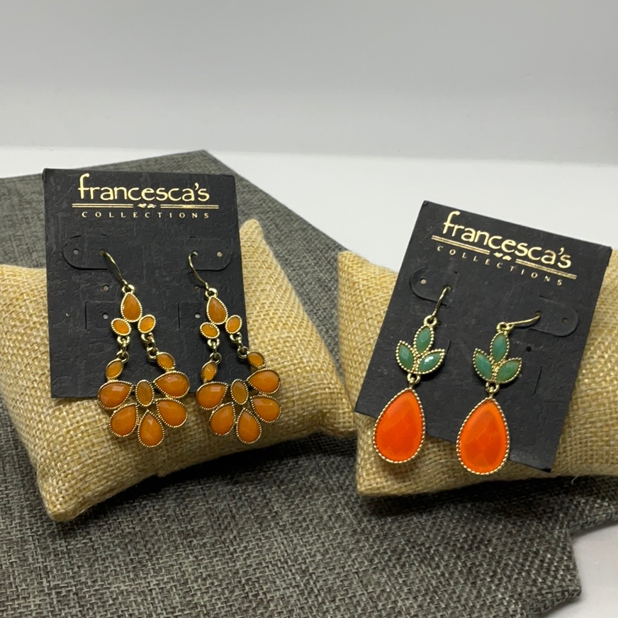Francesca’s Orange Earring Set